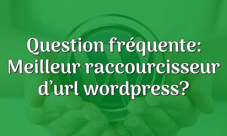 Question fréquente: Meilleur raccourcisseur d’url wordpress?