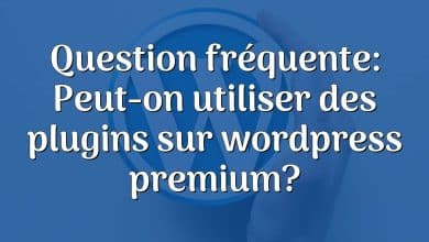 Question fréquente: Peut-on utiliser des plugins sur wordpress premium?
