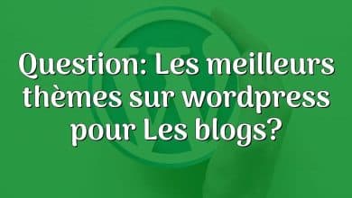 Question: Les meilleurs thèmes sur wordpress pour Les blogs?