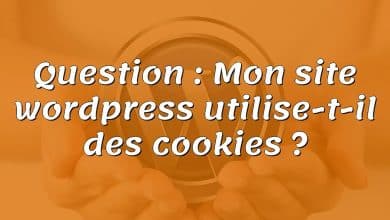 Question : Mon site wordpress utilise-t-il des cookies ?