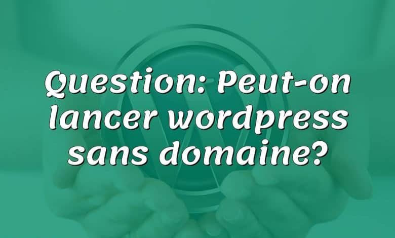 Question: Peut-on lancer wordpress sans domaine?