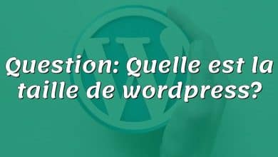 Question: Quelle est la taille de wordpress?