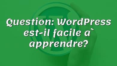 Question: WordPress est-il facile à apprendre?