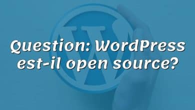 Question: WordPress est-il open source?