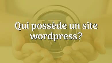 Qui possède un site wordpress?