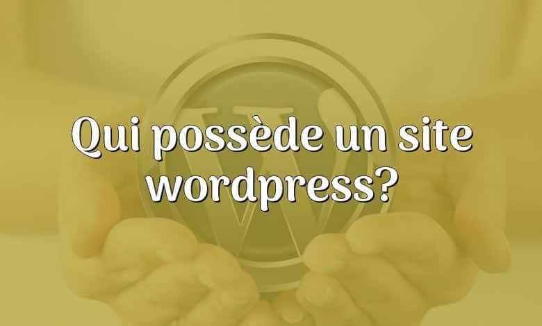 Qui possède un site wordpress?