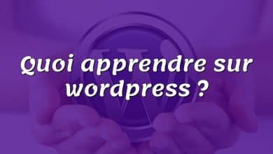 Quoi apprendre sur wordpress ?