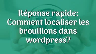 Réponse rapide: Comment localiser les brouillons dans wordpress?