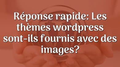 Réponse rapide: Les thèmes wordpress sont-ils fournis avec des images?