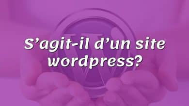 S’agit-il d’un site wordpress?