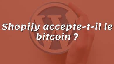 Shopify accepte-t-il le bitcoin ?