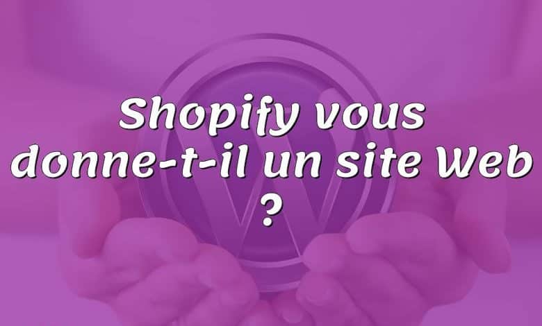 Shopify vous donne-t-il un site Web ?