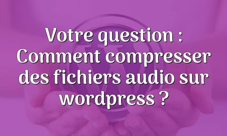 Votre question : Comment compresser des fichiers audio sur wordpress ?