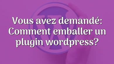 Vous avez demandé: Comment emballer un plugin wordpress?