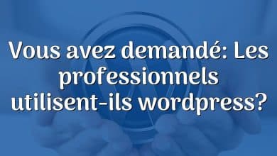 Vous avez demandé: Les professionnels utilisent-ils wordpress?