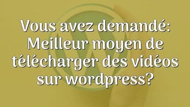 Vous avez demandé: Meilleur moyen de télécharger des vidéos sur wordpress?