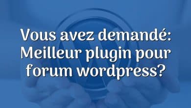 Vous avez demandé: Meilleur plugin pour forum wordpress?