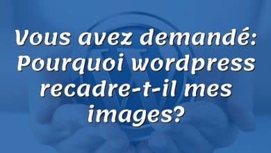 Vous avez demandé: Pourquoi wordpress recadre-t-il mes images?