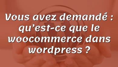 Vous avez demandé : qu’est-ce que le woocommerce dans wordpress ?