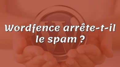 Wordfence arrête-t-il le spam ?