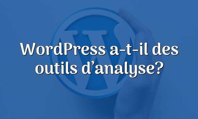 WordPress a-t-il des outils d’analyse?