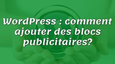 WordPress : comment ajouter des blocs publicitaires?