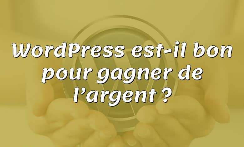 WordPress est-il bon pour gagner de l’argent ?