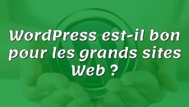 WordPress est-il bon pour les grands sites Web ?