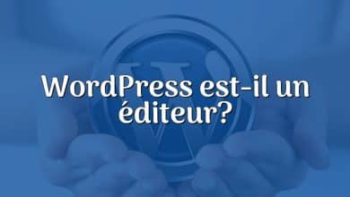 WordPress est-il un éditeur?