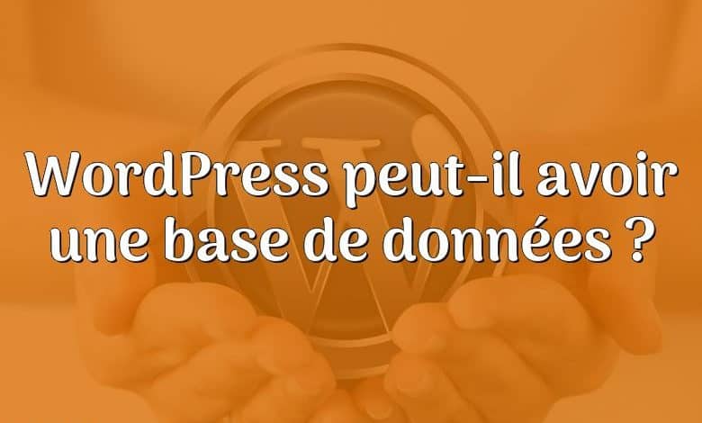 WordPress peut-il avoir une base de données ?