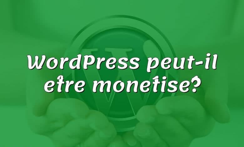 WordPress peut-il être monétisé?