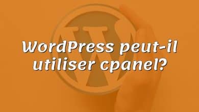 WordPress peut-il utiliser cpanel?