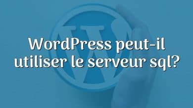 WordPress peut-il utiliser le serveur sql?