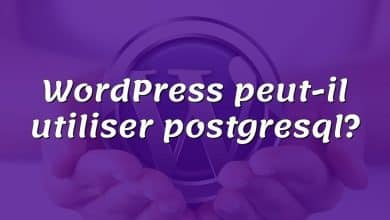 WordPress peut-il utiliser postgresql?