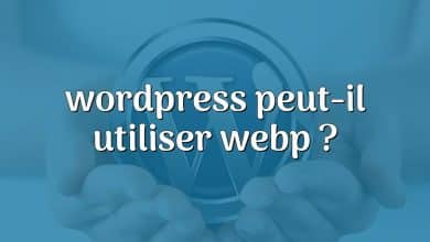 wordpress peut-il utiliser webp ?