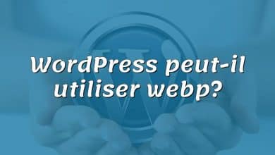 WordPress peut-il utiliser webp?