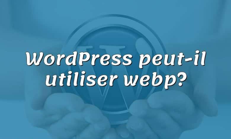 WordPress peut-il utiliser webp?