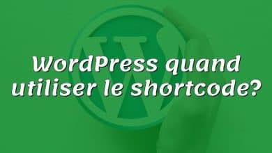 WordPress quand utiliser le shortcode?