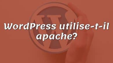 WordPress utilise-t-il apache?