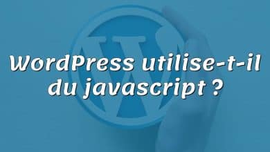 WordPress utilise-t-il du javascript ?