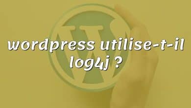 wordpress utilise-t-il log4j ?