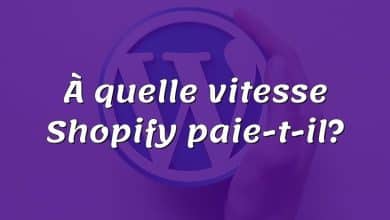 À quelle vitesse Shopify paie-t-il?